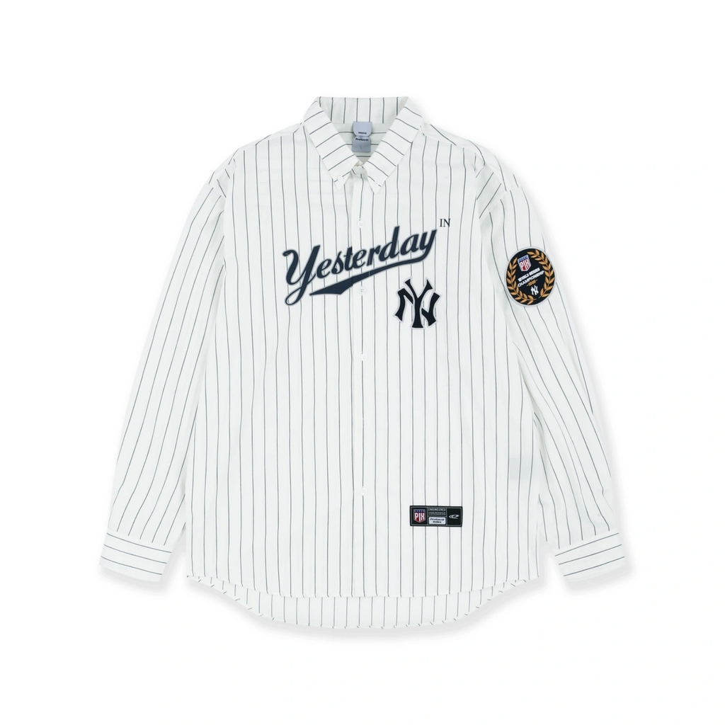 BASEBALL STRIPE SHIRTS - WHITE