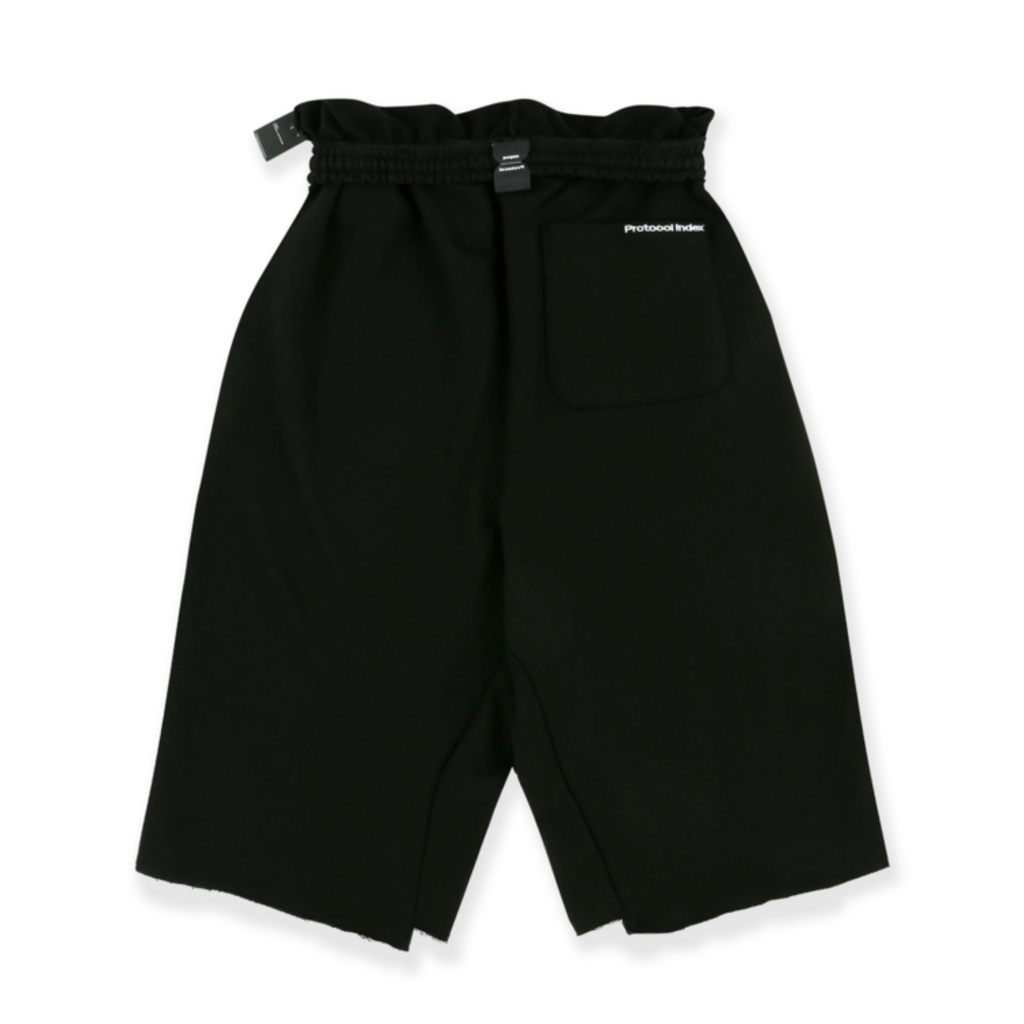FOLDED WAIST JORTS - BLACK