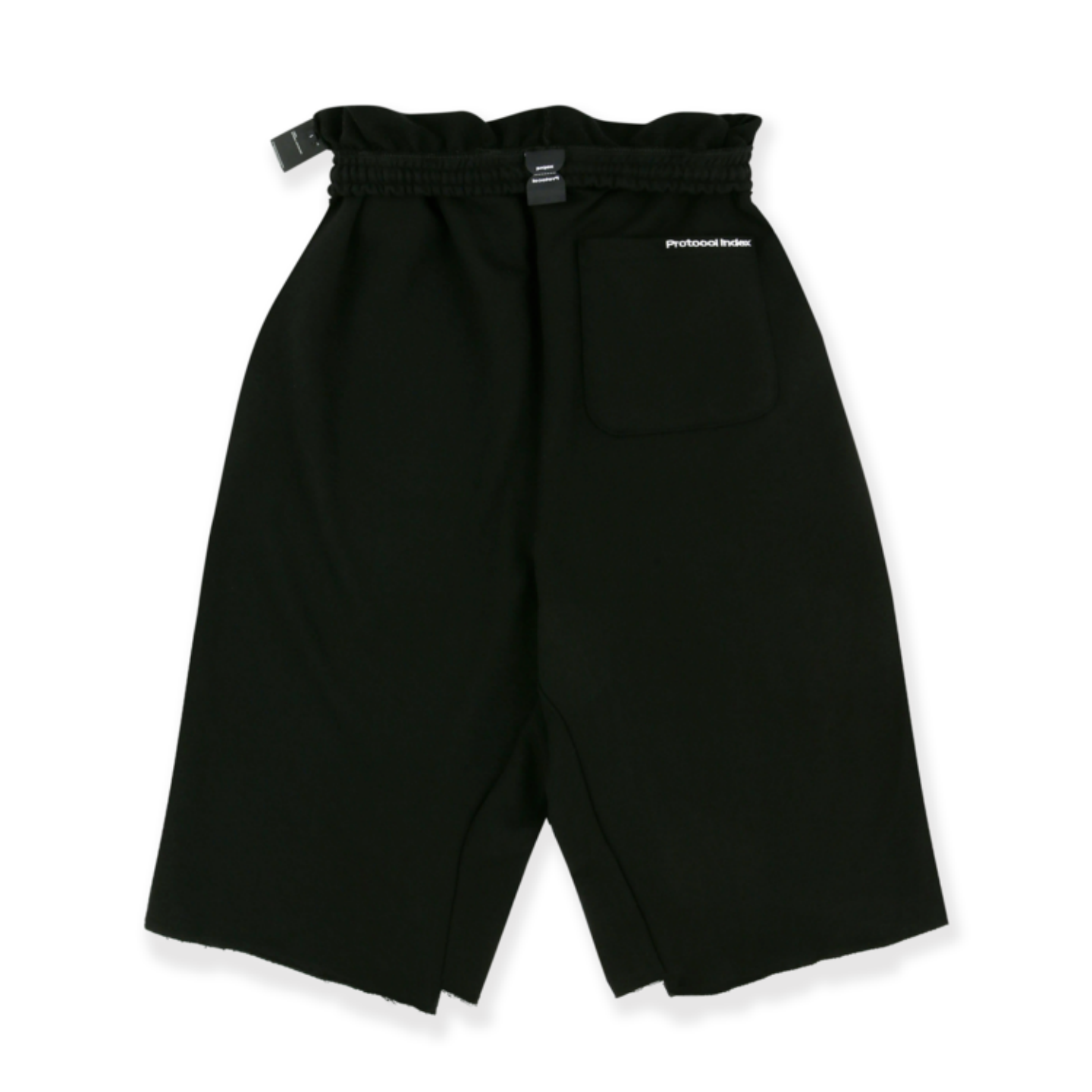 FOLDED WAIST JORTS - BLACK