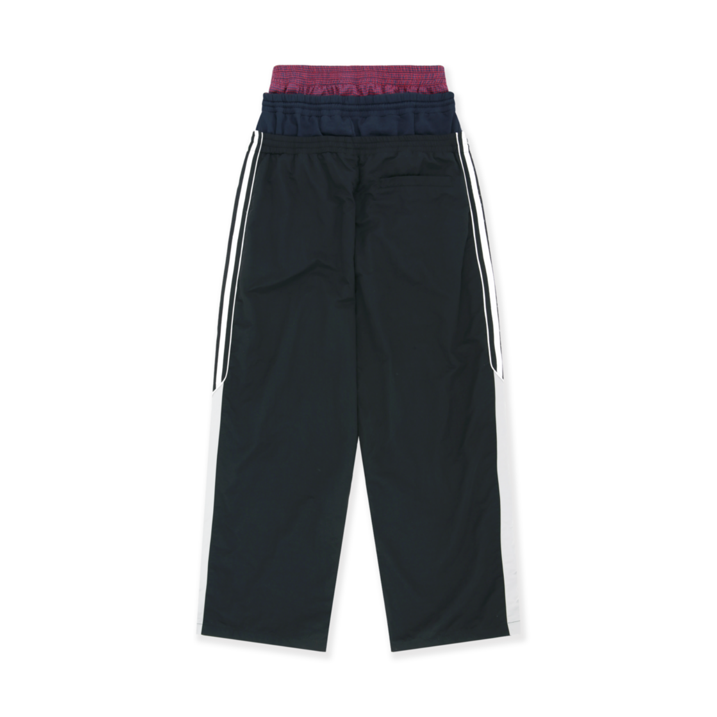 3 LAYERED TRACK PANTS - BLACK