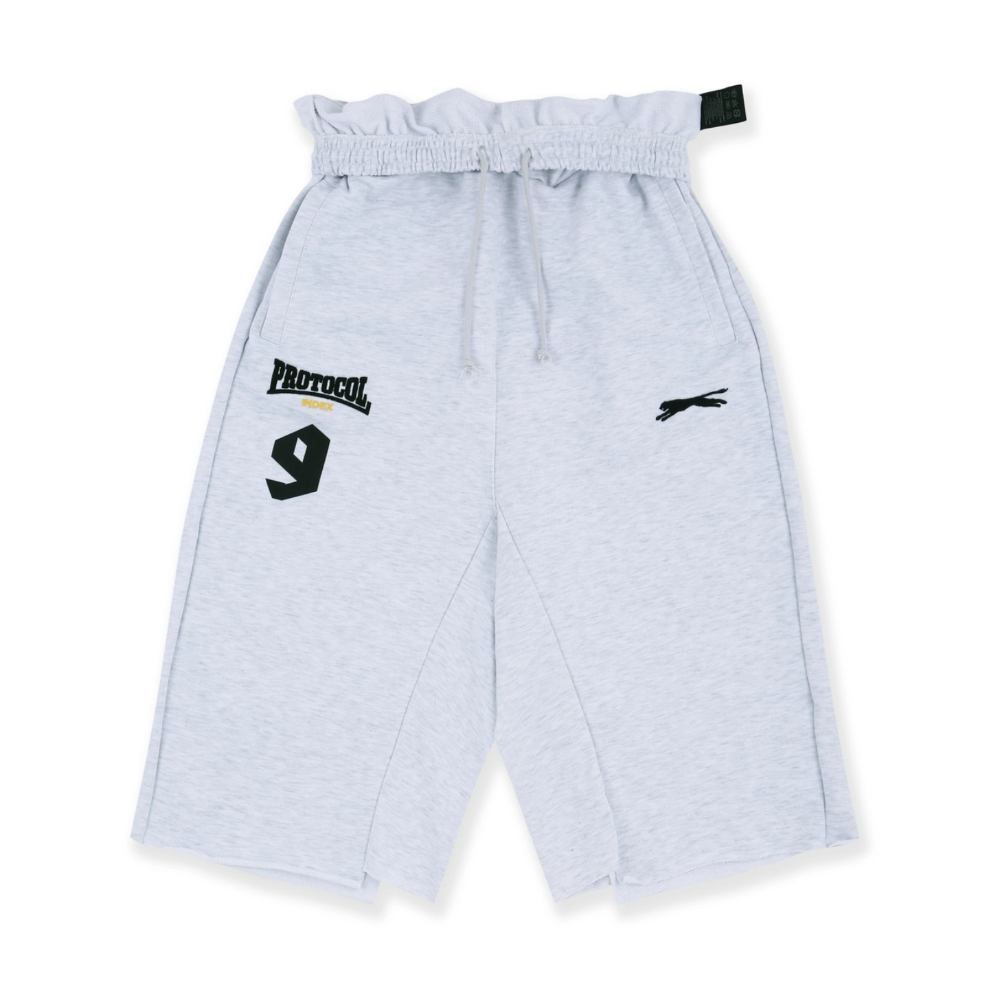 FOLDED WAIST JORTS - BLACK