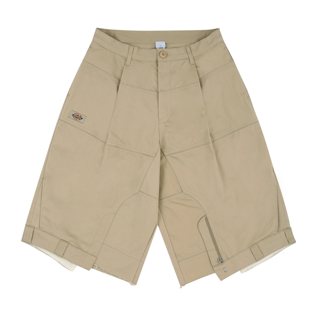 UPSIDE DOWN WORK JORTS - BEIGE