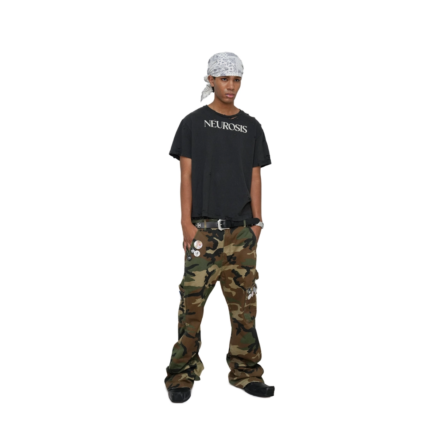 NEUROSIS DISTRESSED T-SHIRT - BLACK