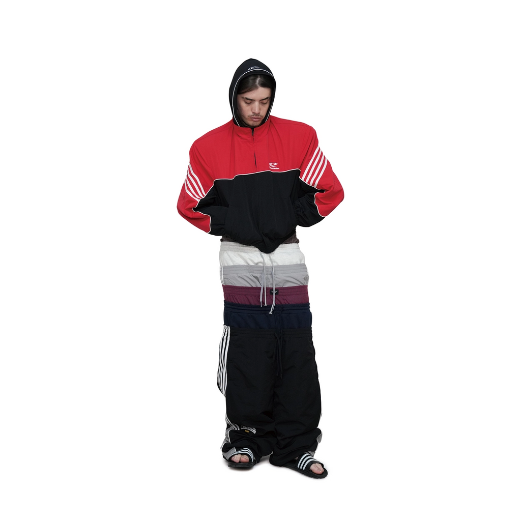 3 LAYERED TRACK PANTS - BLACK