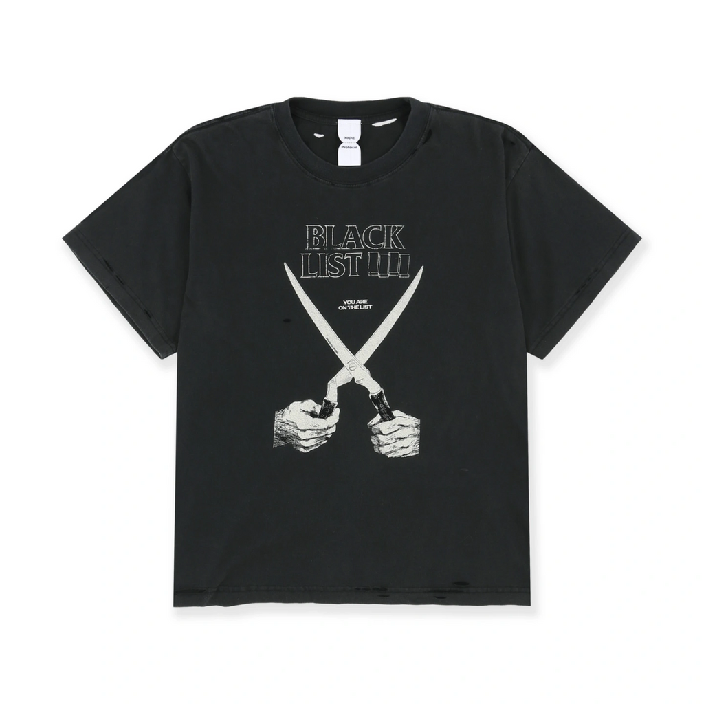BLACKLIST WASHED T-SHIRT - BLACK